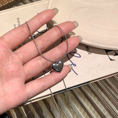 Necklace Heart / Layered Braded Set