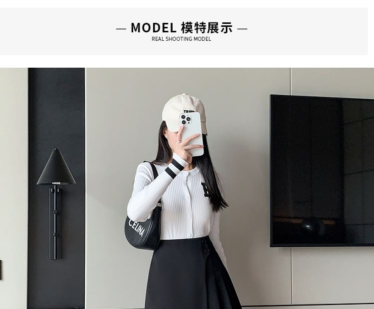 Asymmetric Pleated Mini Skirt with High Waist
