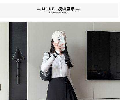 Asymmetric Pleated Mini Skirt with High Waist