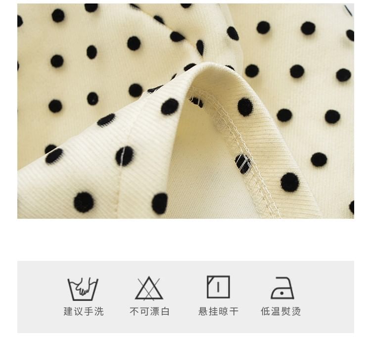 Polka Dot Mini Pencil Skirt with High Waist