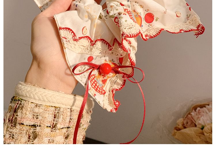 Trim Bow Lace Scrunchie