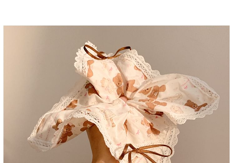 Trim Bow Lace Scrunchie