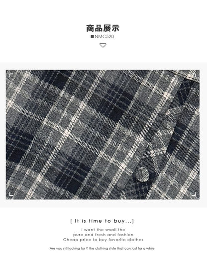 High-Waist Plaid Mini Skirt