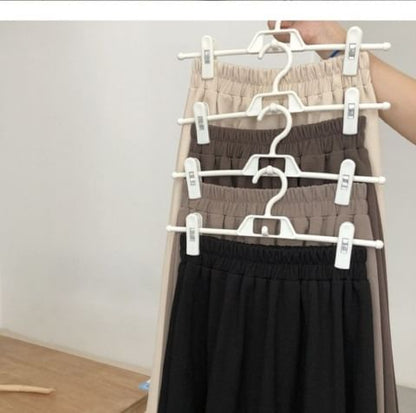 Plain Midi A-Line Skirt with High Rise