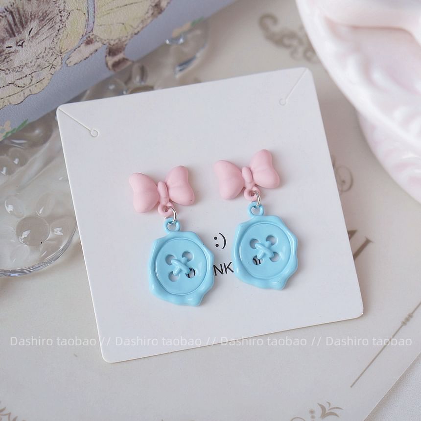 Drop / Button Earring Clip-On Bow