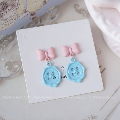 Drop / Button Earring Clip-On Bow