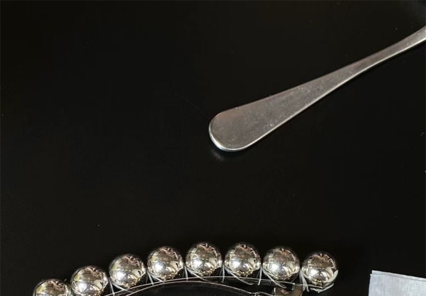 Polished Clip Hair Bead Alloy