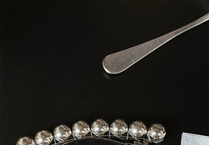 Polished Clip Hair Bead Alloy