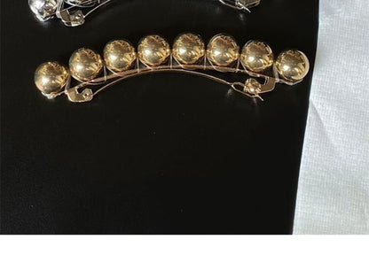 Polished Clip Hair Bead Alloy