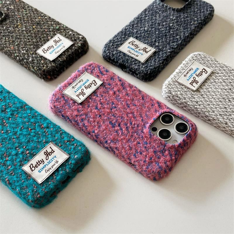 Melange Applique Lettering Case Phone