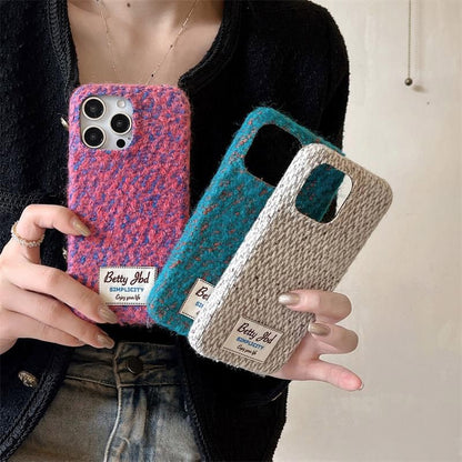 Melange Applique Lettering Case Phone