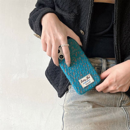 Melange Applique Lettering Case Phone