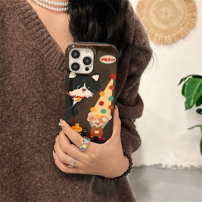 Case Set Mouse Pom Phone Strap /