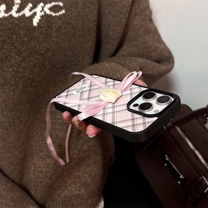 Adhesive Set / Phone Ribbon Case Decoration Plaid
