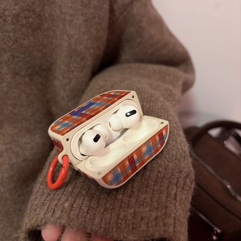 / Pro Skin Case AirPods Plaid Earphone
