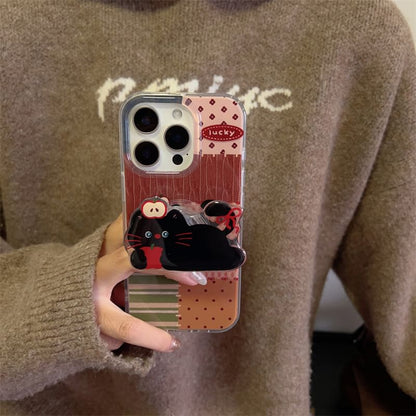 Color Panel Cat Phone Case