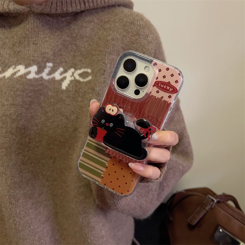Color Panel Cat Phone Case