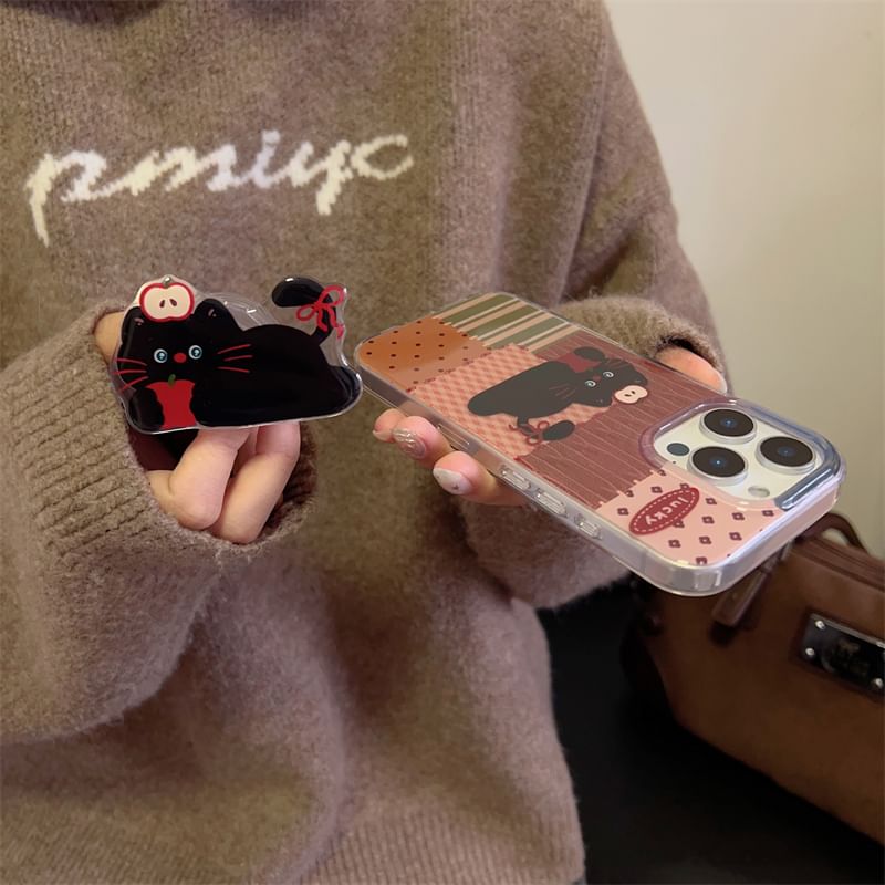 Color Panel Cat Phone Case