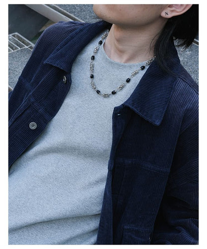 Acrylic Stainless Steel Pendant Necklace
