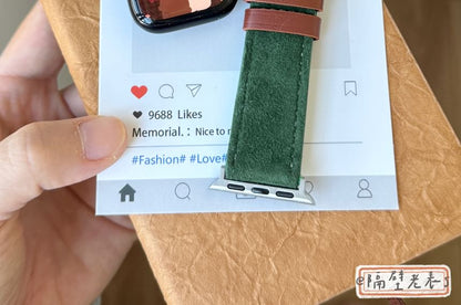 Genuine Band Watch Embroidered Leather Apple Animal