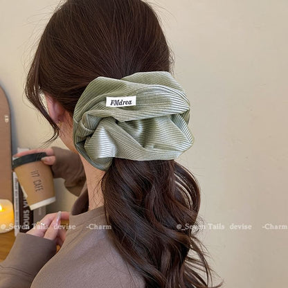 Striped Scrunchie Label Lettering