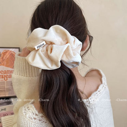 Striped Scrunchie Label Lettering