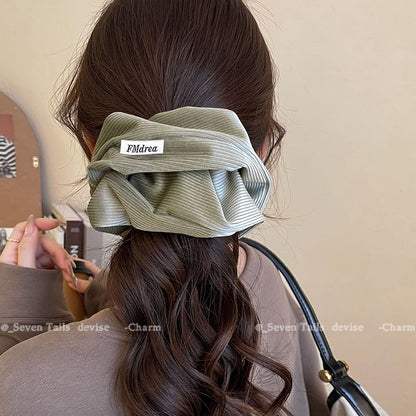 Striped Scrunchie Label Lettering