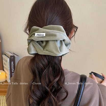 Striped Scrunchie Label Lettering