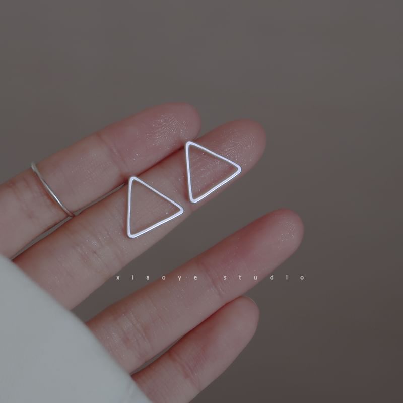 Earring S925 Silver Triangle Sterling Stud