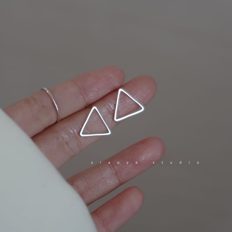Earring S925 Silver Triangle Sterling Stud