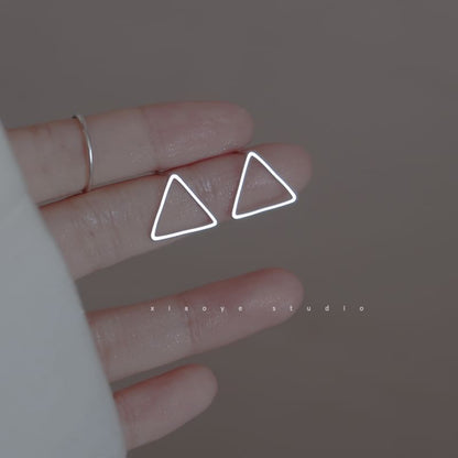Earring S925 Silver Triangle Sterling Stud