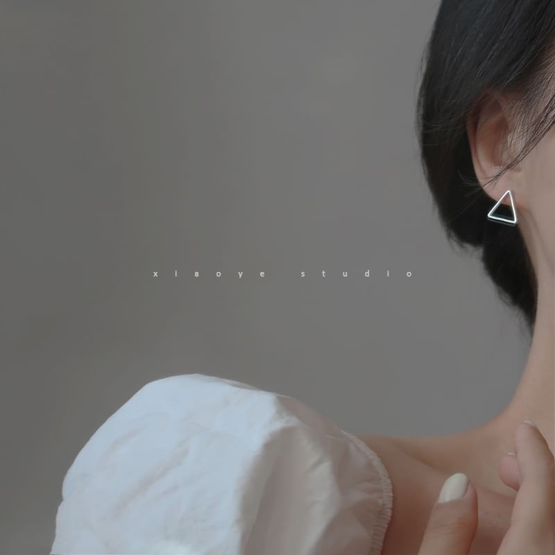 Earring S925 Silver Triangle Sterling Stud