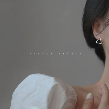 Earring S925 Silver Triangle Sterling Stud