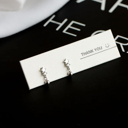 Huggie Silver Star Ear Cuff Earring / Sterling S925