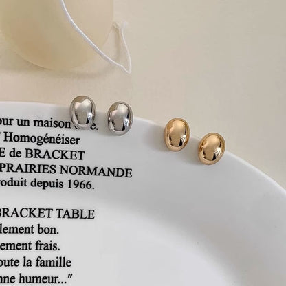 Stud Earring Polished Alloy