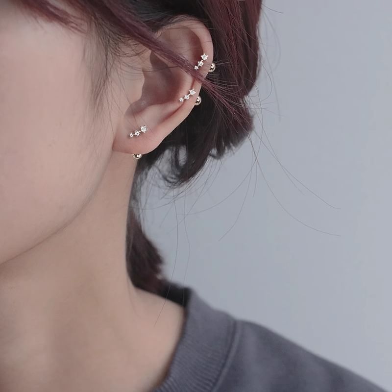 Jacket Ear Rhinestone Alloy Star