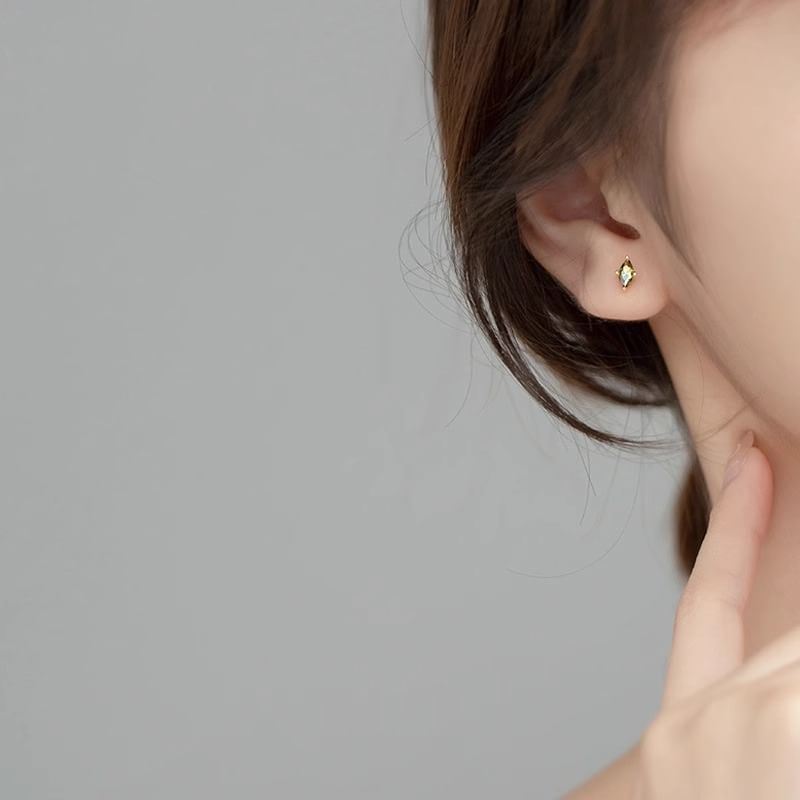 Stud Earring Rhinestone Alloy