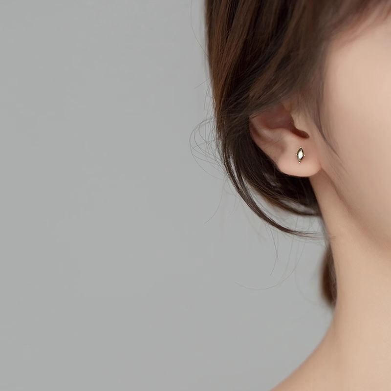 Stud Earring Rhinestone Alloy
