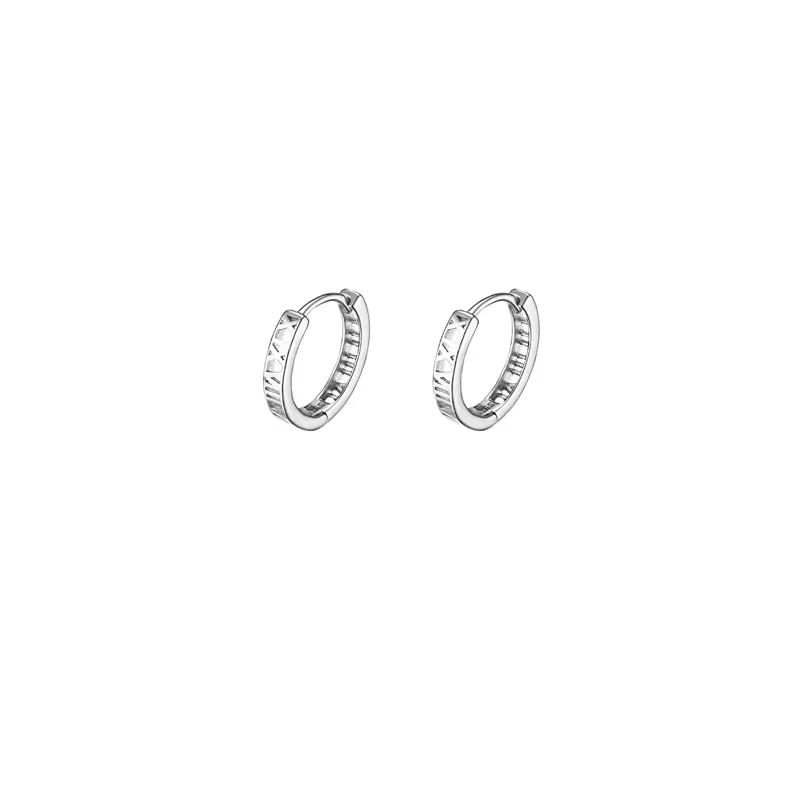 Roman Alloy Earring Numeral Hoop