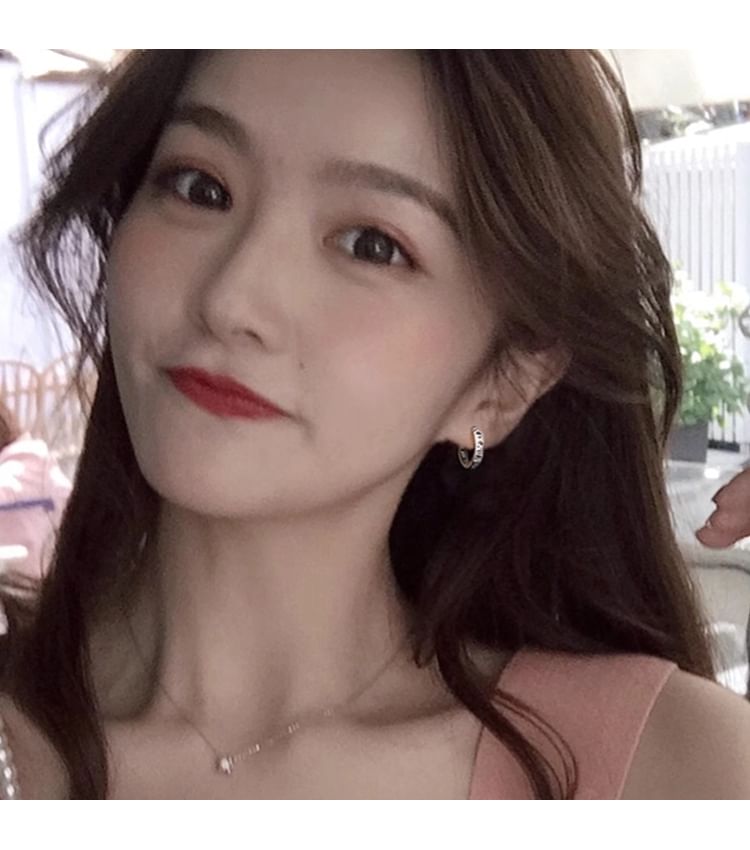 Roman Alloy Earring Numeral Hoop