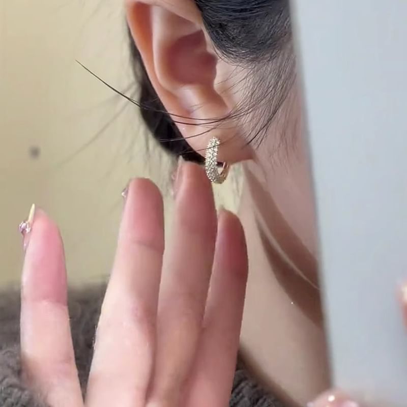 Hoop Alloy Earring Rhinestone