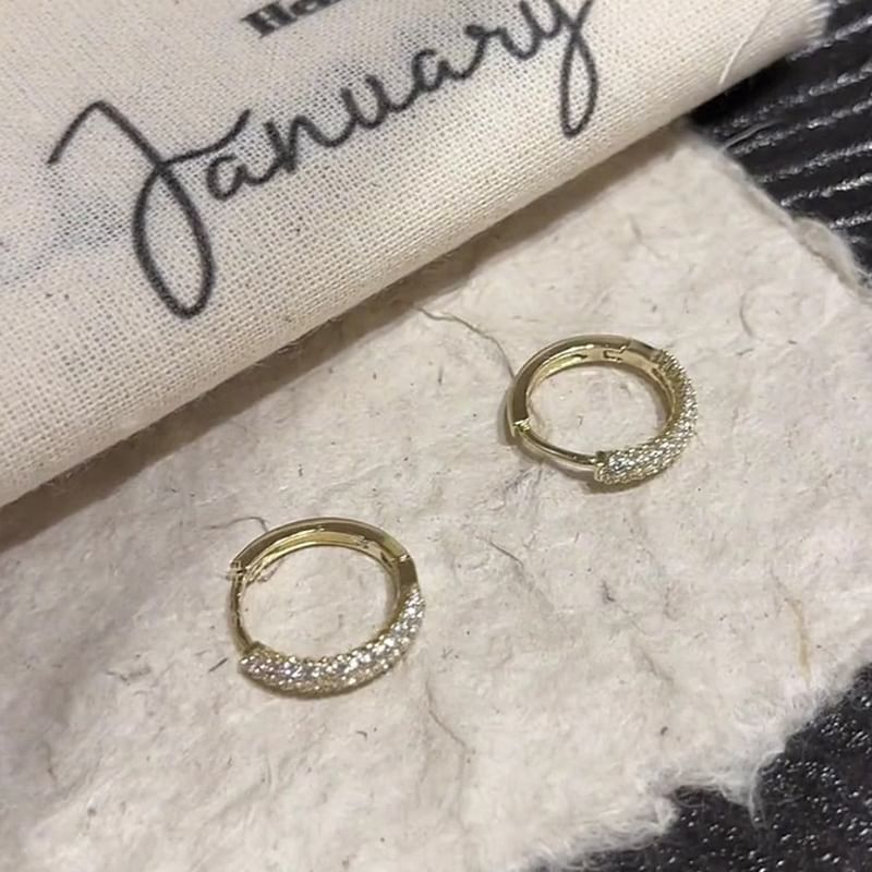 Hoop Alloy Earring Rhinestone