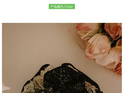 Lace Scrunchie Trim Floral Print