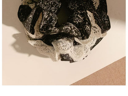 Lace Scrunchie Trim Floral Print