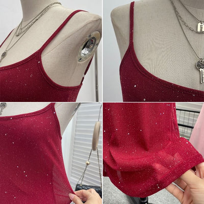 Glitter Sheath Maxi Dress