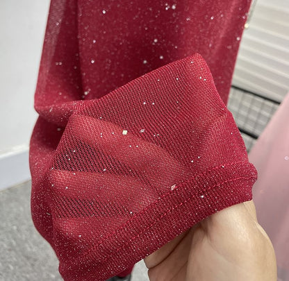 Glitter Sheath Maxi Dress