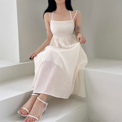 Gathered A-Line Maxi Dress