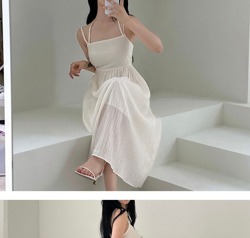 Gathered A-Line Maxi Dress