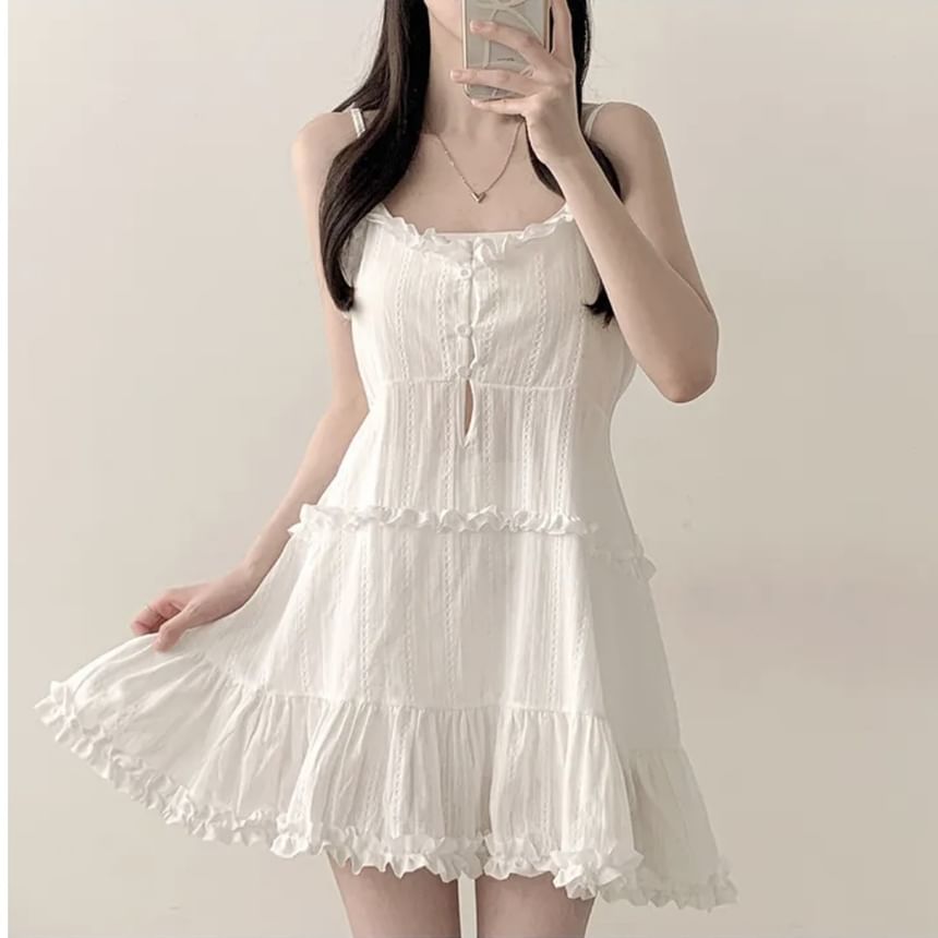 Tiered Frill A-Line Mini Dress