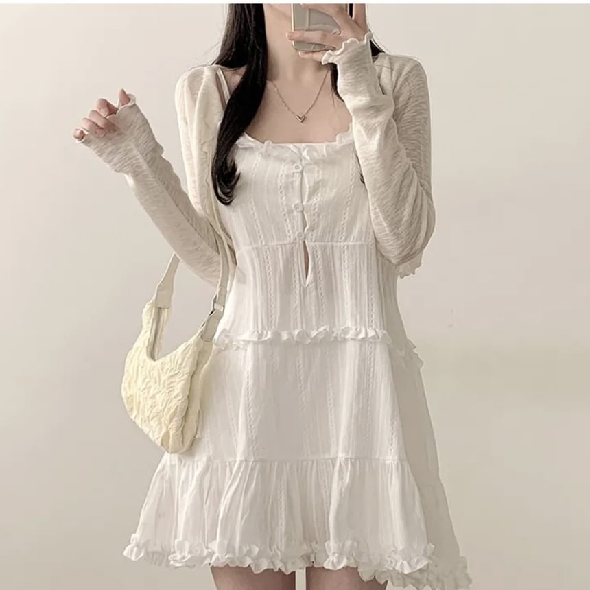 Tiered Frill A-Line Mini Dress